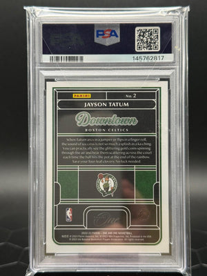 2022 Panini One and One #10 Jayson Tatum Downtown PSA 10