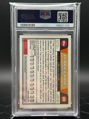 2008 Topps Chrome #181 Derrick Rose Orange Refractor /499 PSA 10