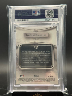 2024 Topps Sterling #PC Pete Crow-Armstrong Debut Auto Relics Blue /10 PSA 10