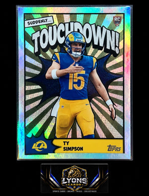 2026 Topps Flagship Ty Simpson #TD-32 Suddenly Touchdown! SSP RC