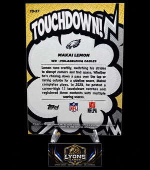 2026 Topps Flagship Makai Lemon #TD-37 Suddenly Touchdown! SSP RC