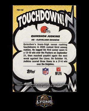 2026 Topps Flagship #TD-14 Quinshon Judkins Touchdown!