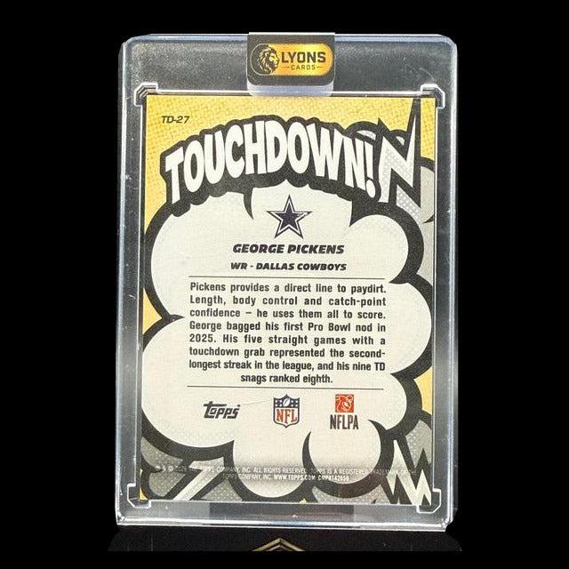 2026 Topps Flagship George Pickens #TD-27 Touchdown SSP Dallas Cowboys