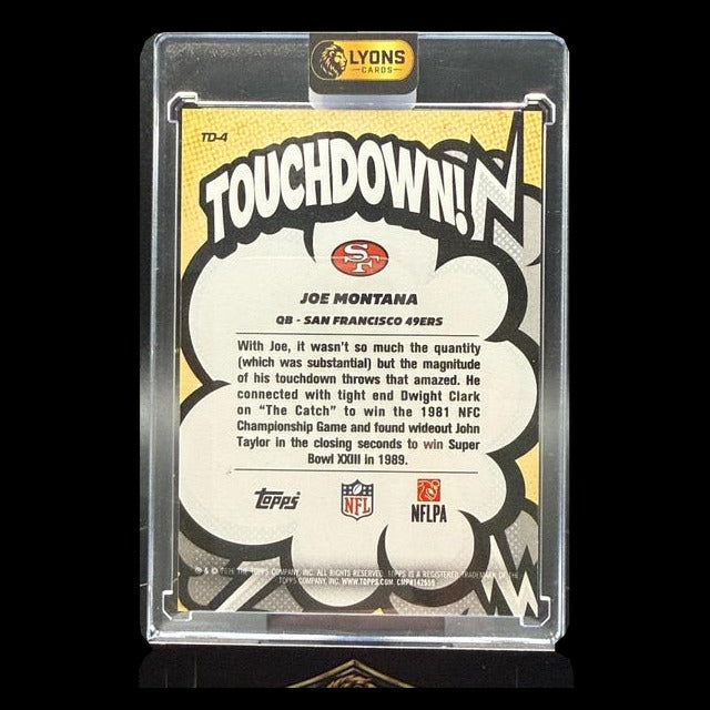2026 Topps Flagship Joe Montana #TD-4 Touchdown SSP San Francisco 49ers