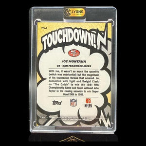 2026 Topps Flagship Joe Montana #TD-4 Touchdown SSP San Francisco 49ers