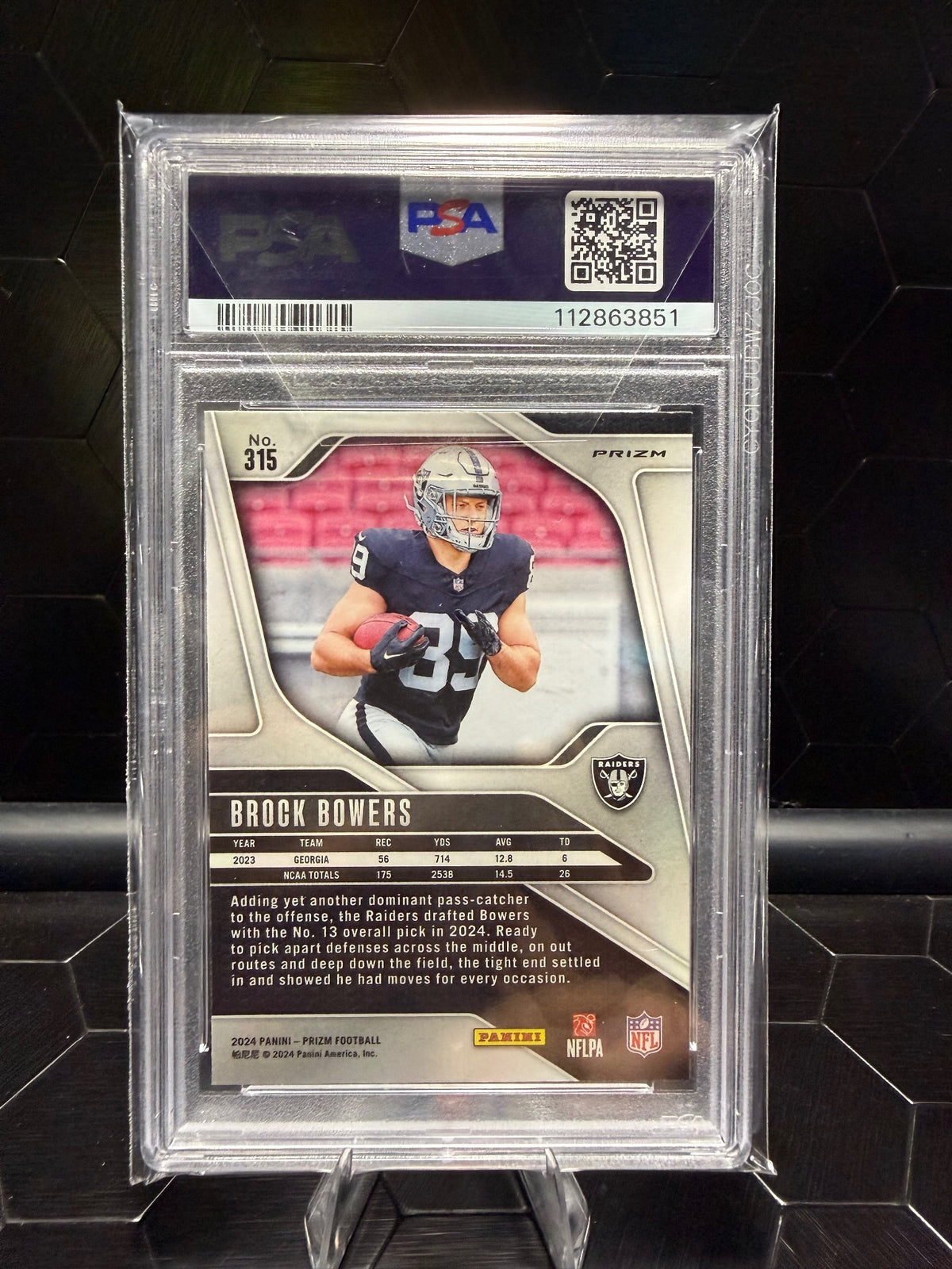 2024 Panini Prizm #315 Brock Bowers PSA 10