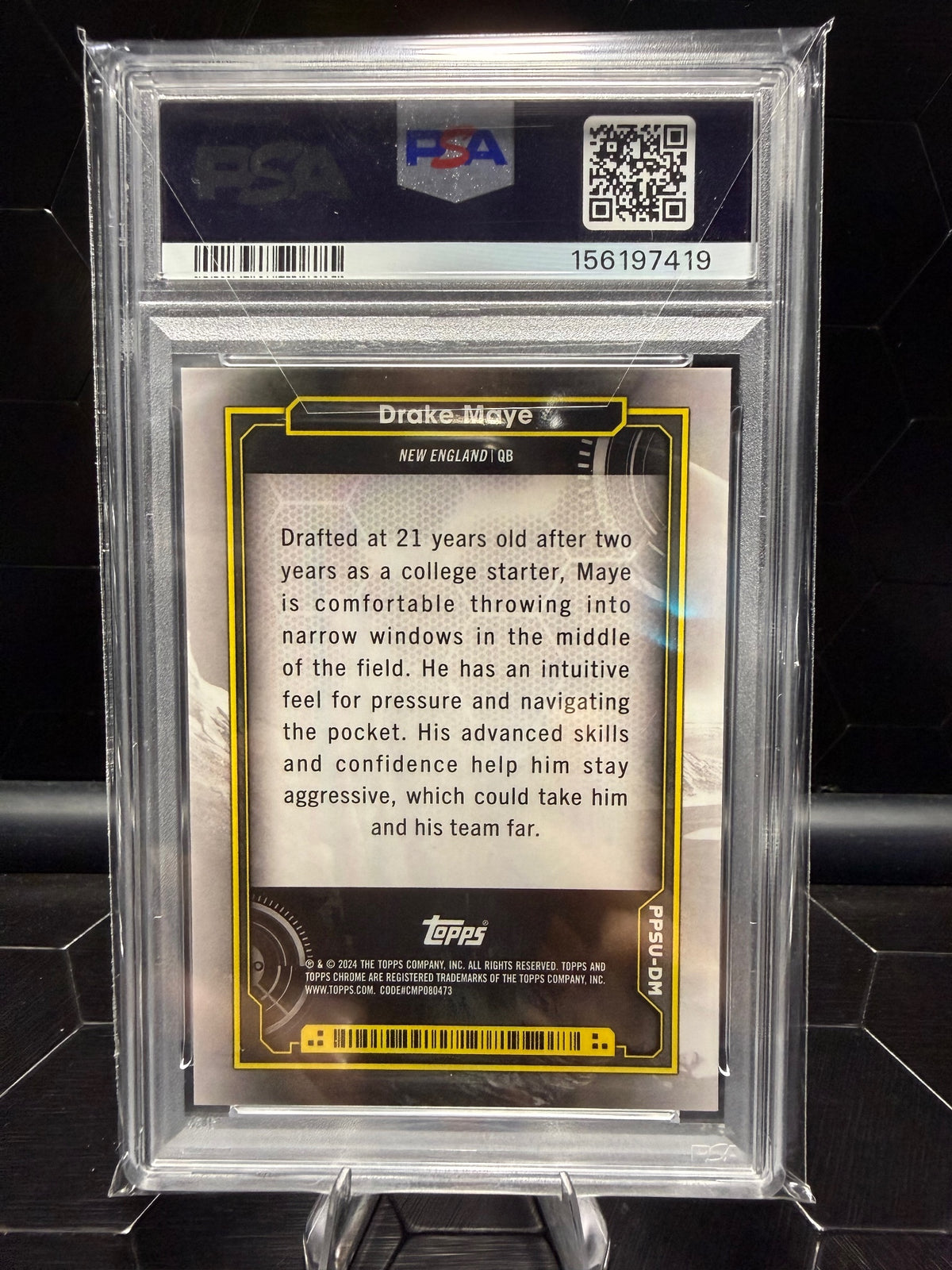 2024 Topps Comic Chrome Planetary Pursuit  Drake Maye PSA 10