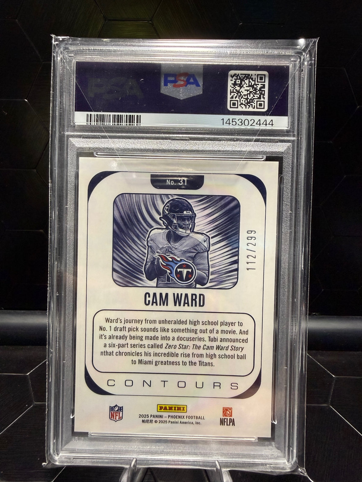 2025 Panini Select 112/299 Cam Ward PSA 10