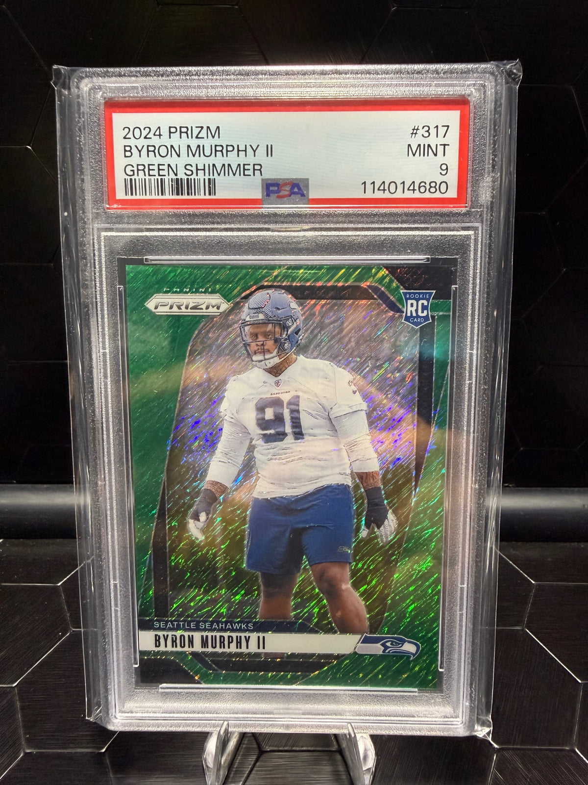 2024 Panini Prizm #317 Byron Murphy II Black and White Checker PSA 9