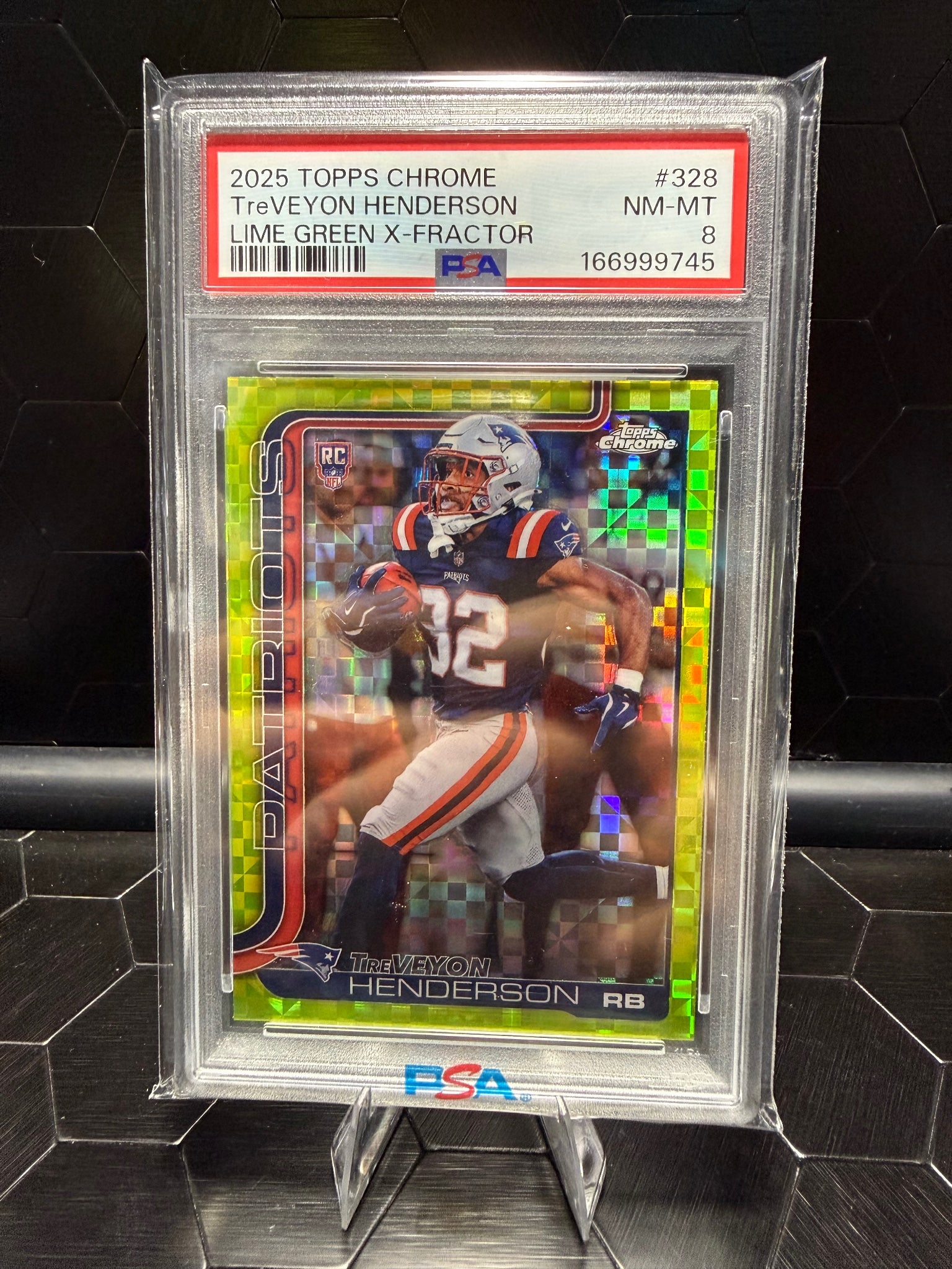 2025 Topps Chrome TreVeyon Henderson #328 Lime Green X-Fractor RC