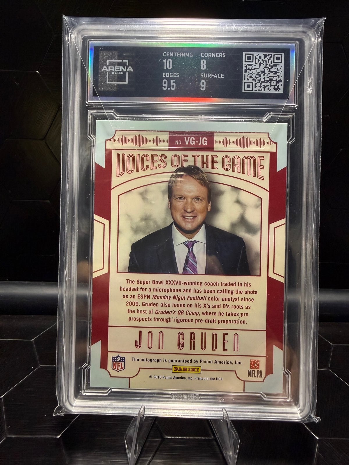 2025 Panini NT Jon Gruden Voices of the Game Auto #VG-JG AC 8.5 Auto 10