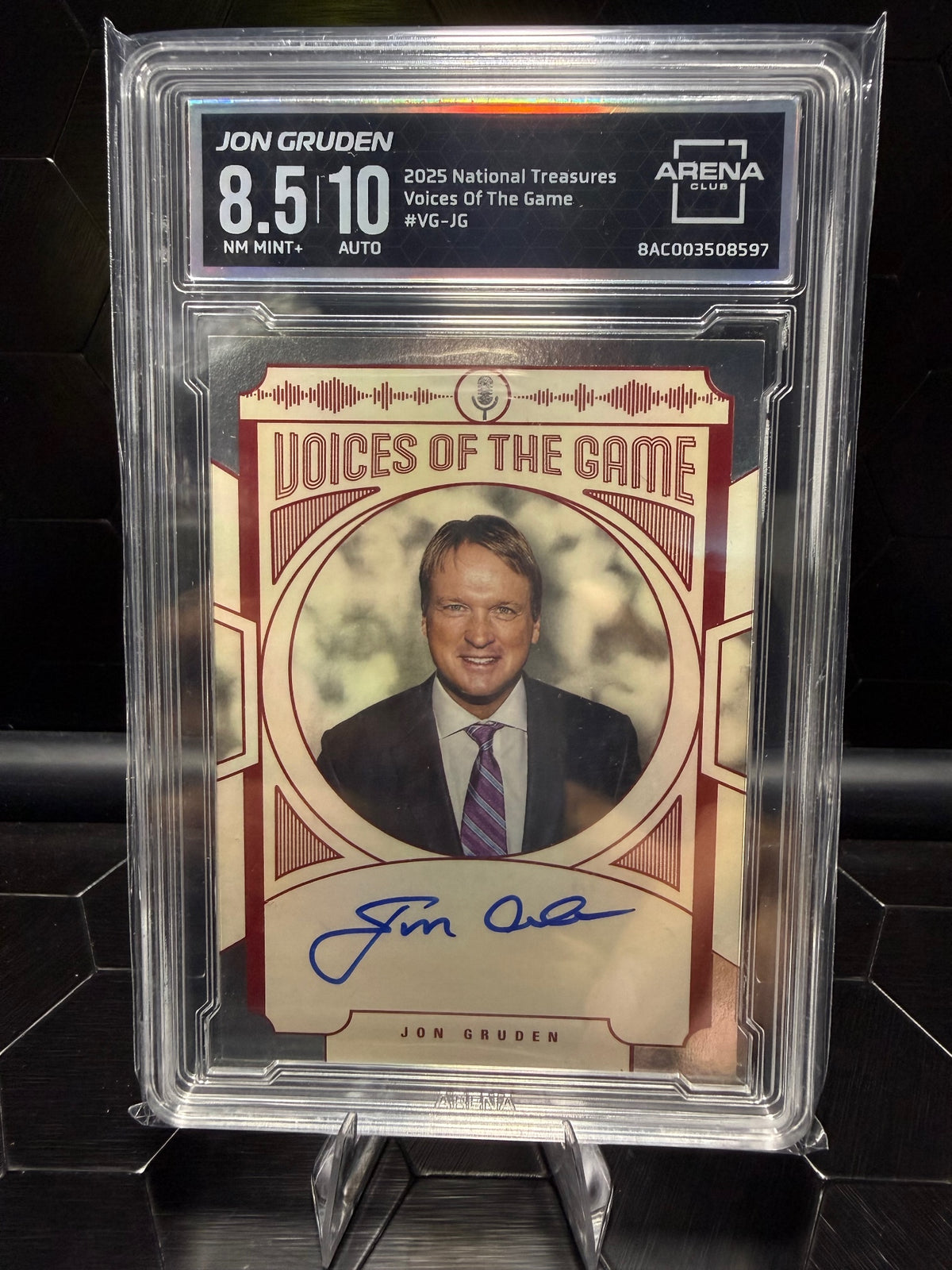 2025 Panini NT Jon Gruden Voices of the Game Auto #VG-JG AC 8.5 Auto 10