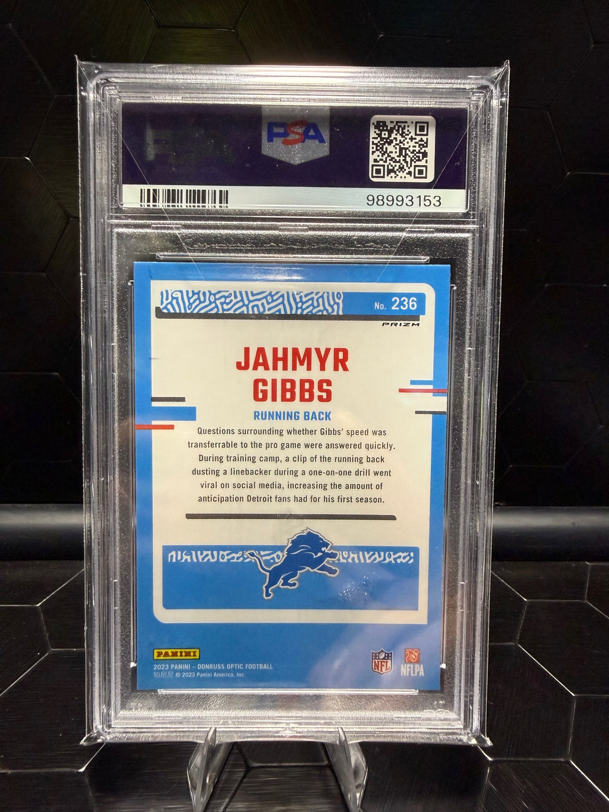 2023 Donruss Optic #236 Jahmyr Gibbs Holo