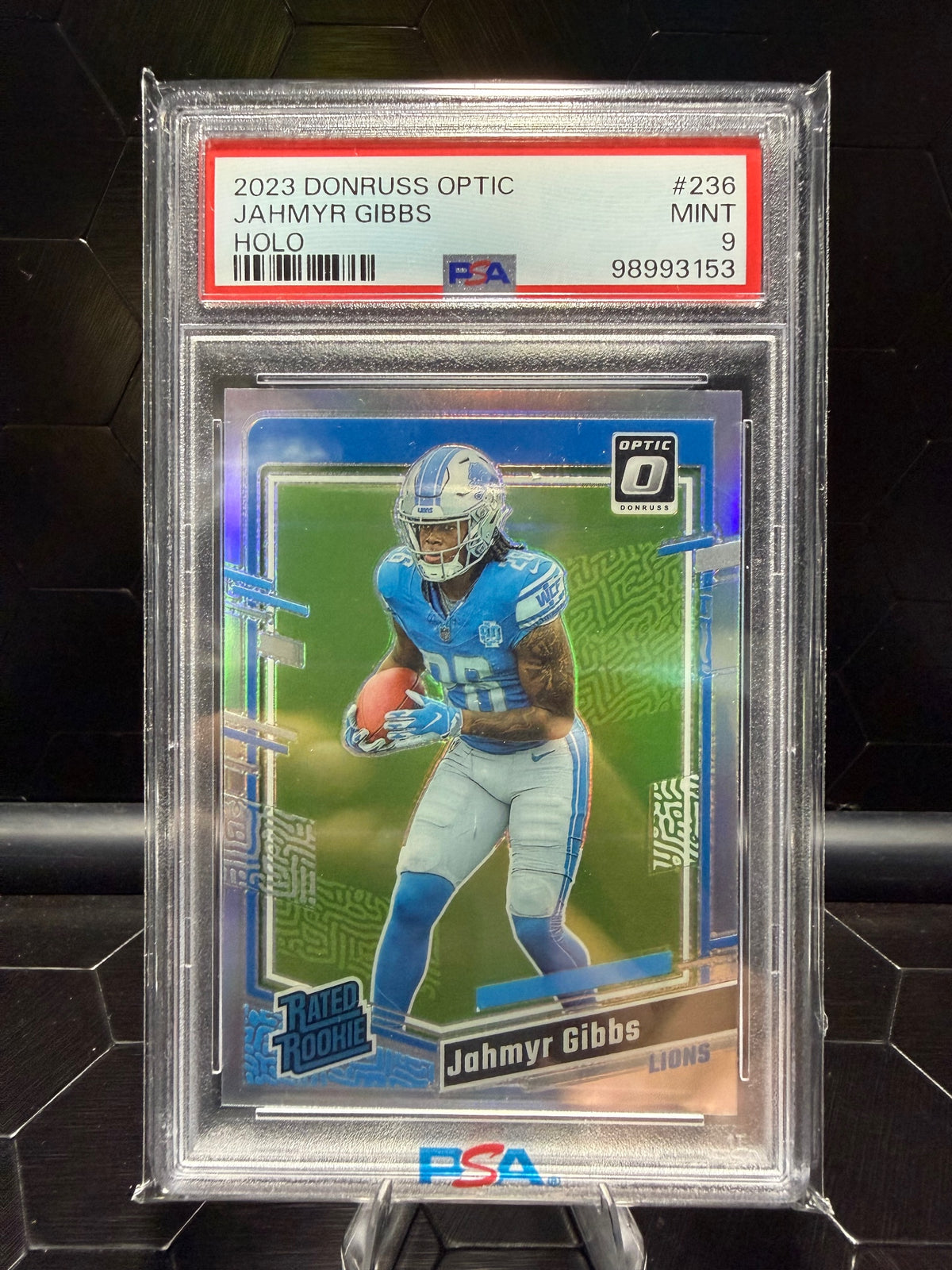 2023 Donruss Optic #236 Jahmyr Gibbs Holo