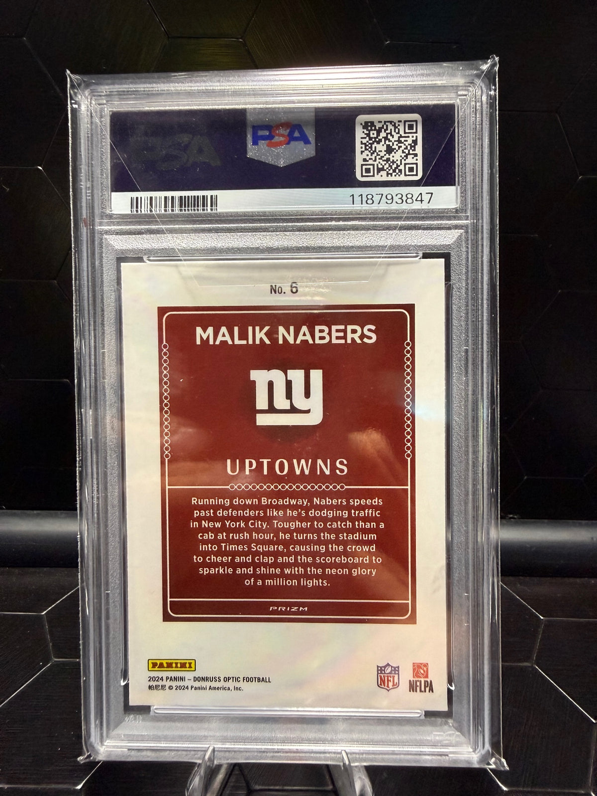 2024 Donruss Optic #6 Malik Nabers Uptowns PSA 10