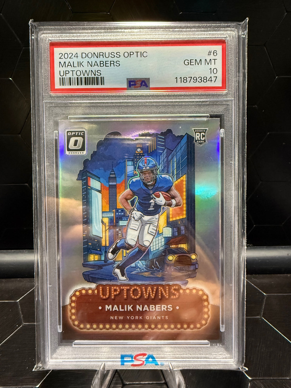 2024 Donruss Optic #6 Malik Nabers Uptowns PSA 10