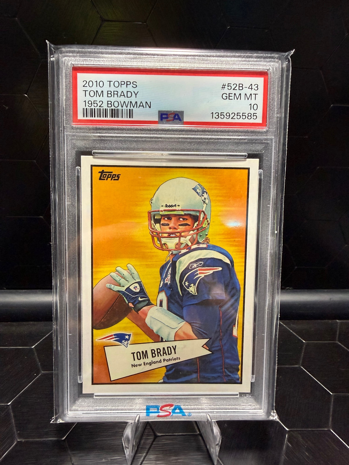 2010 Topps #52B-43 Tom Brady 1952 Bowman PSA 10