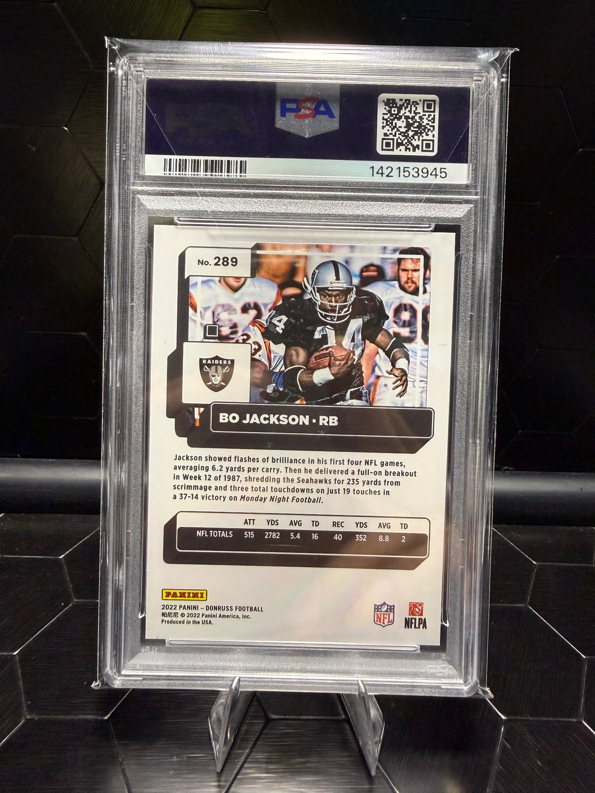 2022 Donruss Bo Jackson #289 Premium Press Proof PSA 9