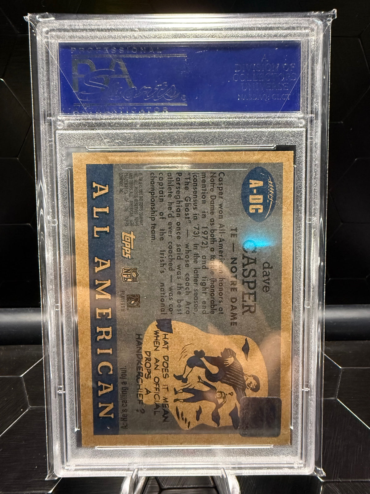 2005 Topps All American #A-DC Dave Casper Autographs PSA 9