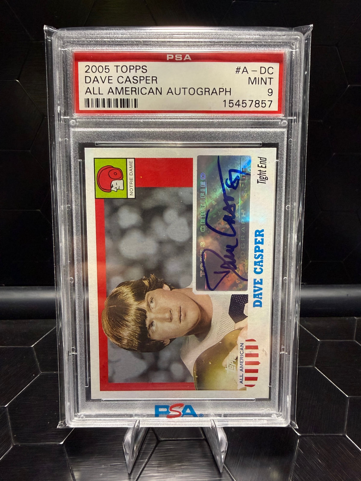 2005 Topps All American #A-DC Dave Casper Autographs PSA 9
