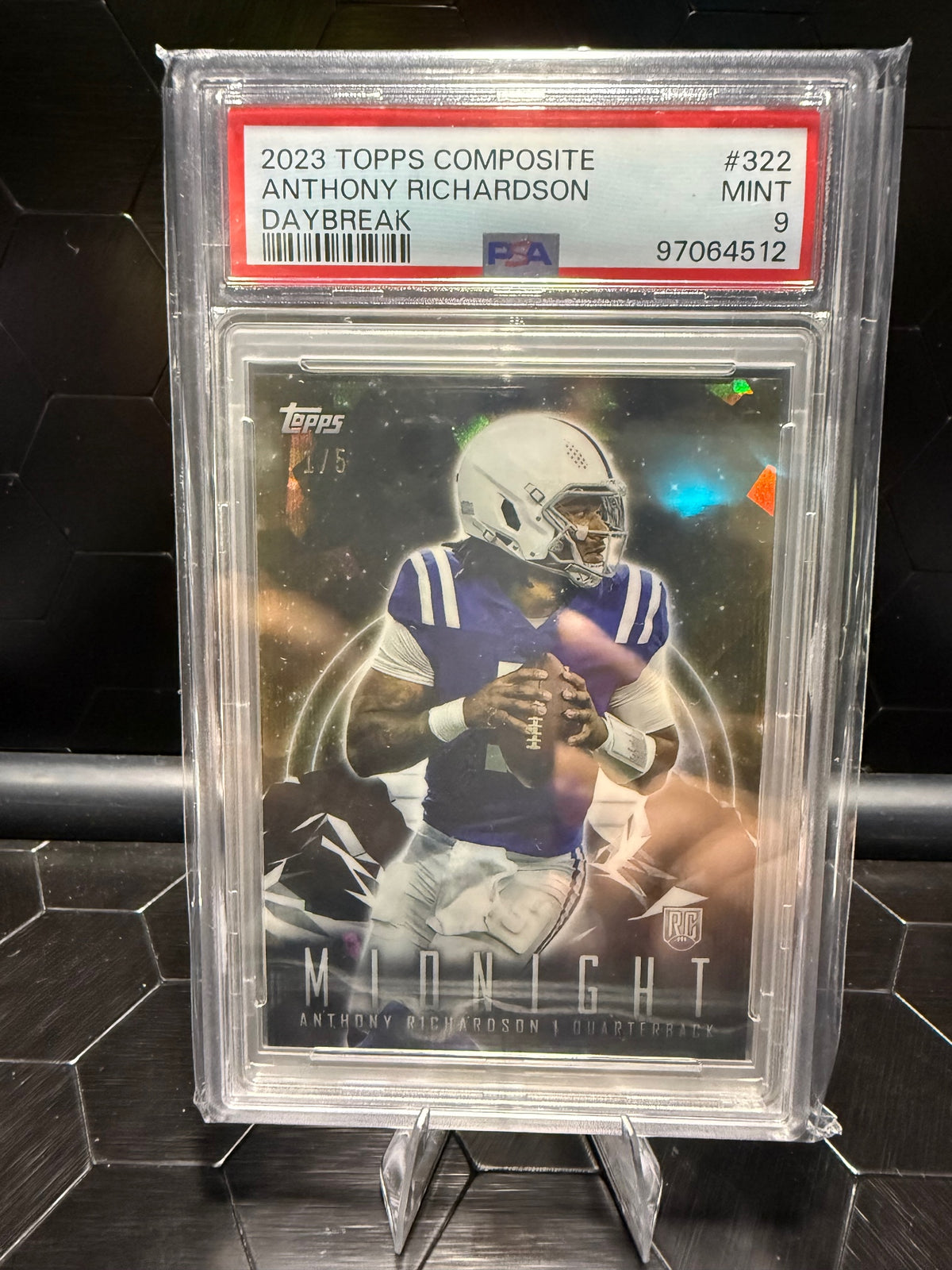 2023 Topps Composite Anthony Richardson #322 Daybreak RC /5 PSA 9