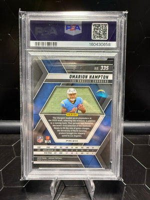 2025 Panini Mosaic Omarion Hampton #335 Cherry Blossom Choice RC /20 PSA 9