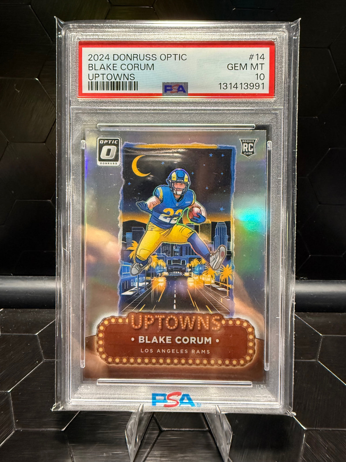 2024 Donruss Optic #14 Blake Corum Uptowns PSA 10