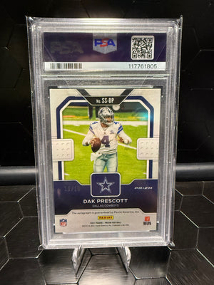 2021 Panini Prizm Dak Prescott SS-DP Sensational Signatures Gold /10 PSA 10 Auto