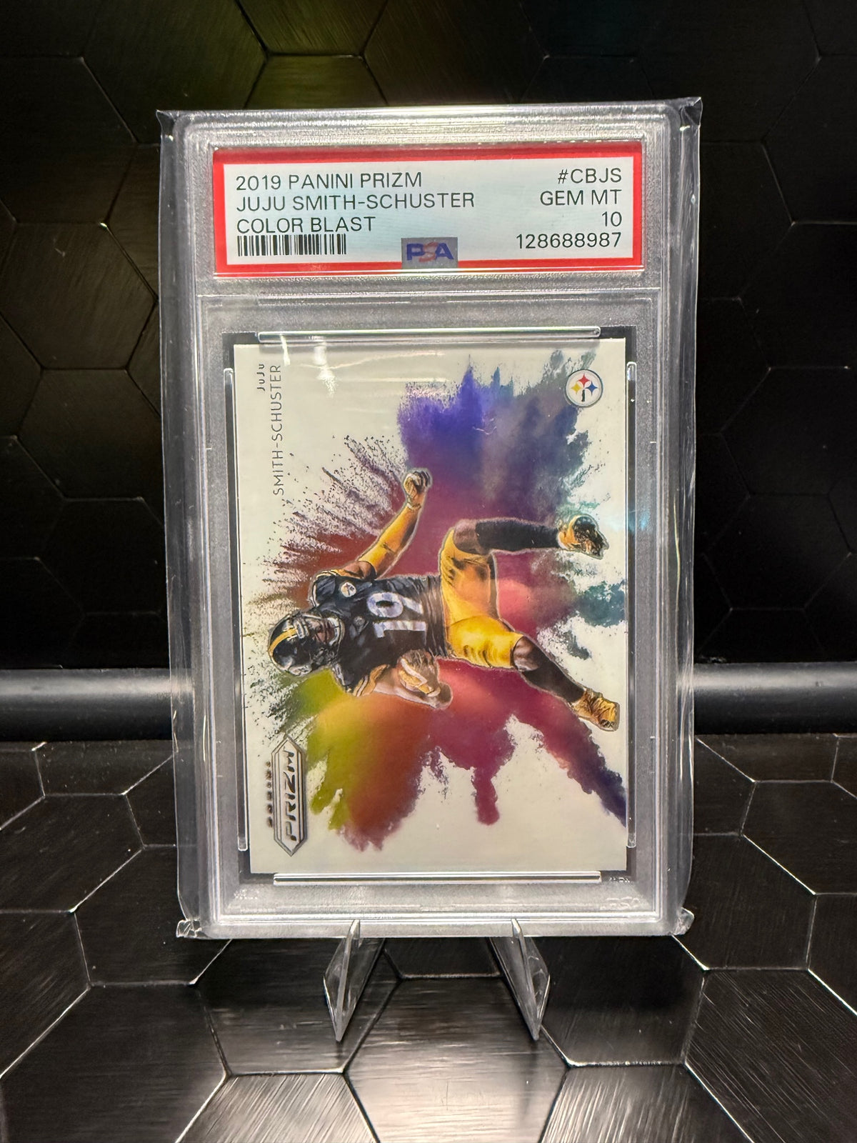 2019 Panini Prizm JuJu Smith-Schuster #CBJS Color Blast PSA 10