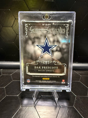 2025 Panini National Treasures Dak Prescott #GG-DP Genre Graphs Auto /99