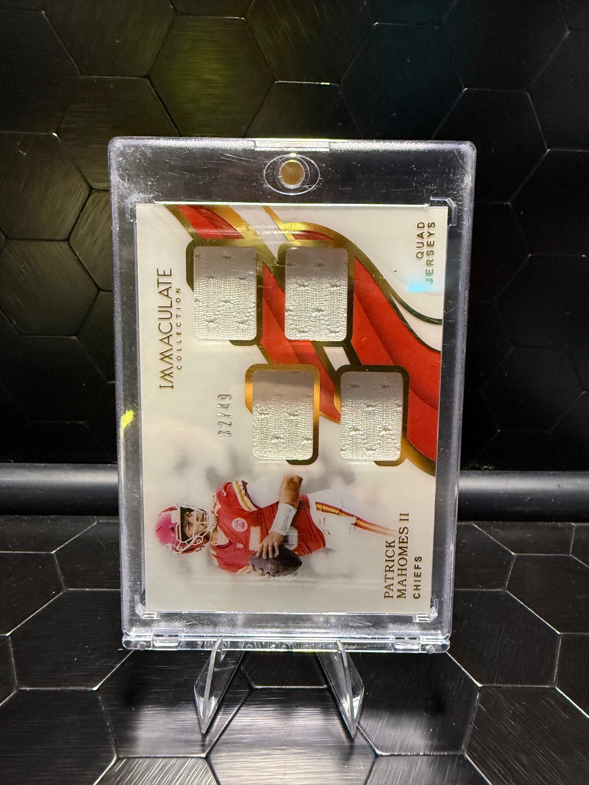 Patrick Mahomes II 2019 Immaculate Collection Quad Jerseys /49 Relics Chiefs