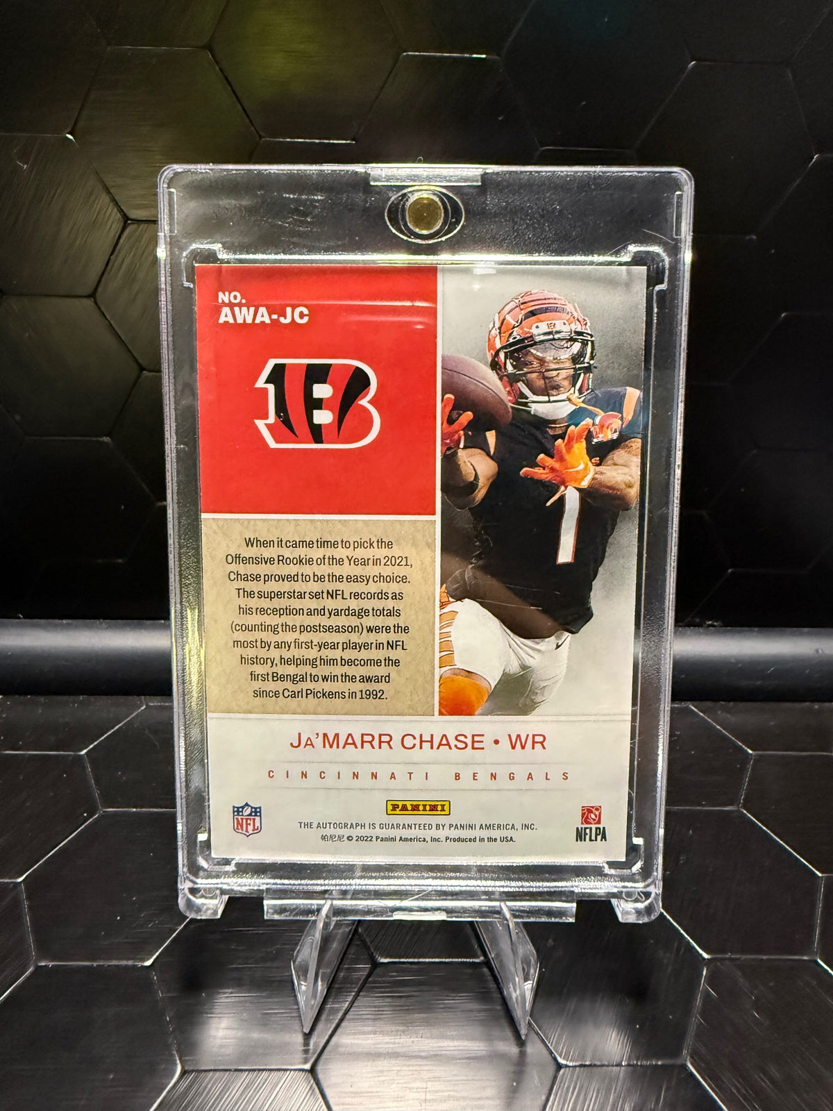 2021 Panini Award Winners Ja'Marr Chase OROY Auto #AWA-JC RC