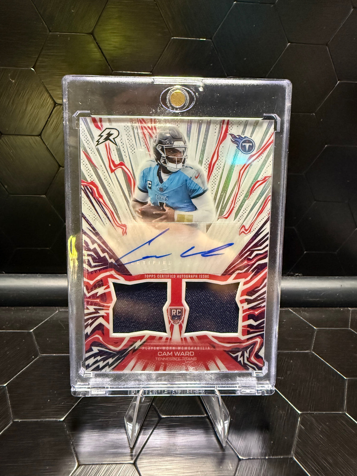 2025 Topps Resurgence Cam Ward Amped Up Rookie Relic Auto #AU-CW