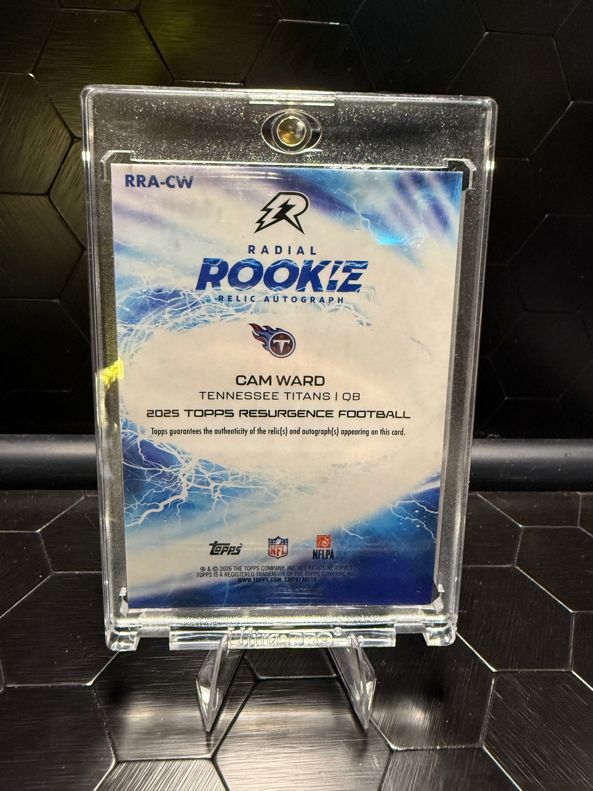 2025 Topps Resurgence Cam Ward Radial Rookie Relic Auto #RRA-CW /99