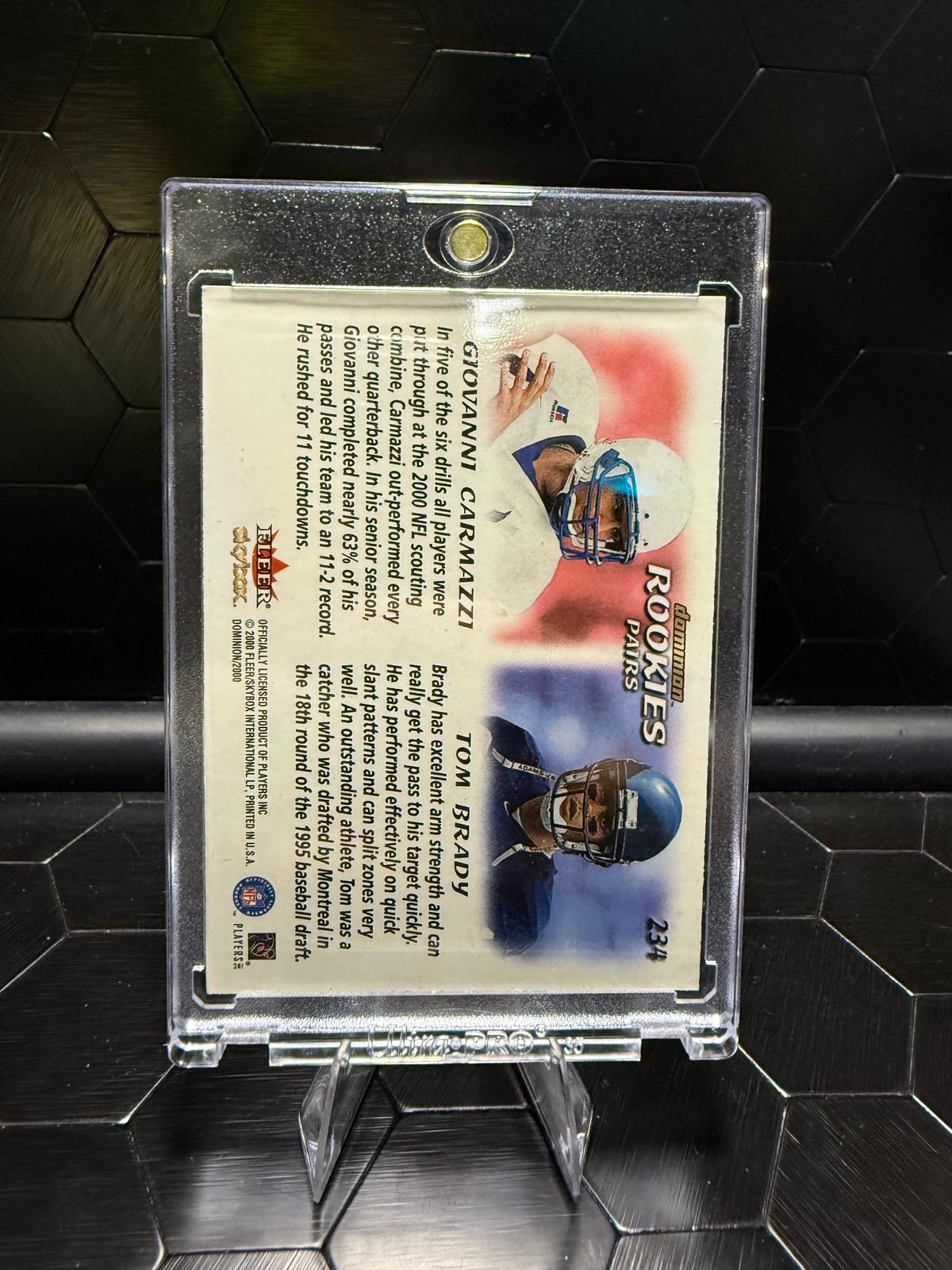 2000 Topps Tom Brady Giovanni Carmazzi #234 Rookie Futures RC
