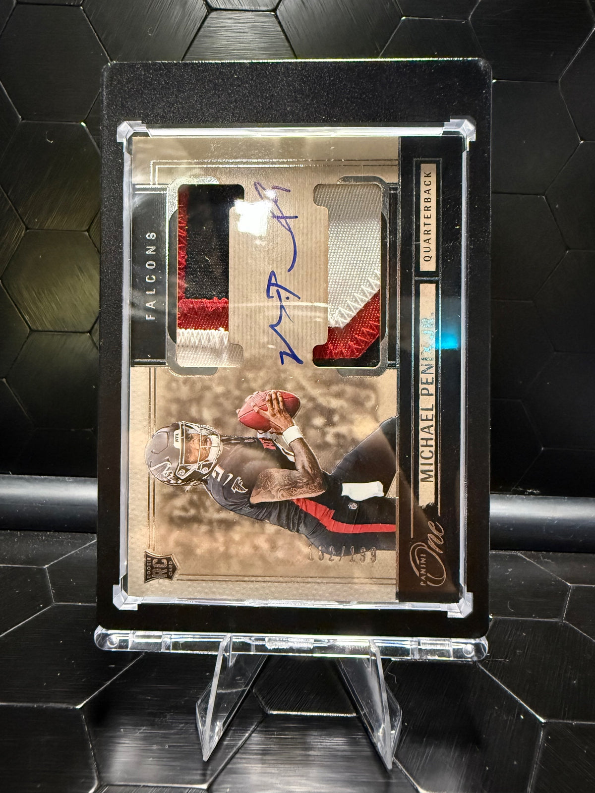 2024 Panini One Michael Penix Jr. #32 Rookie Dual Patch Auto /179
