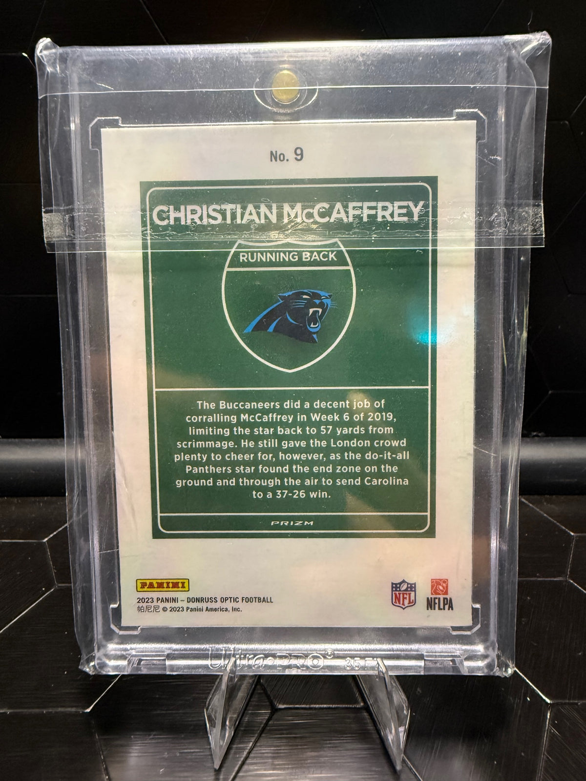 2023 Donruss Optic #9 Christian McCaffrey Downtown International