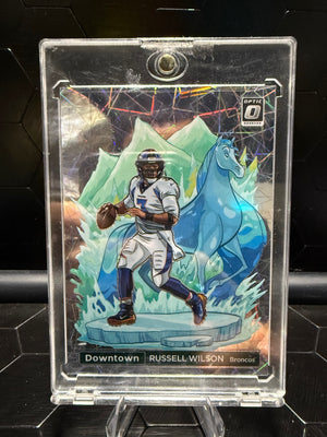 2022 Donruss Optic Russell Wilson #DT-RW Downtown Prizm Broncos