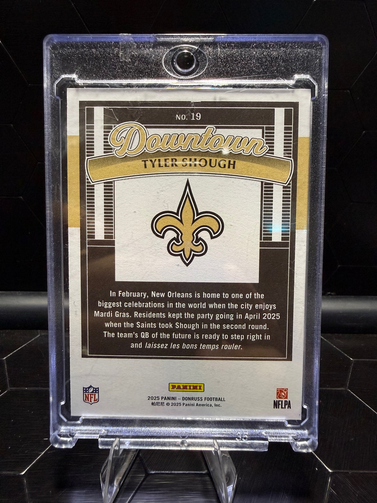 2025 Donruss Tyler Shough #19 Downtown RC Saints