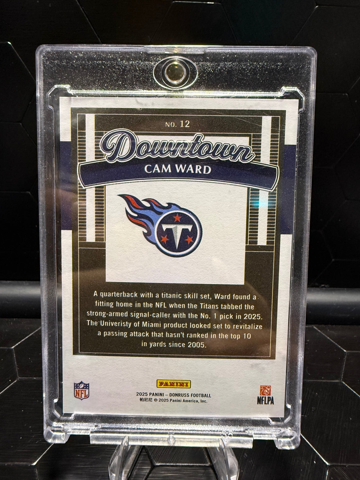 2025 Donruss Cam Ward #12 Downtown RC