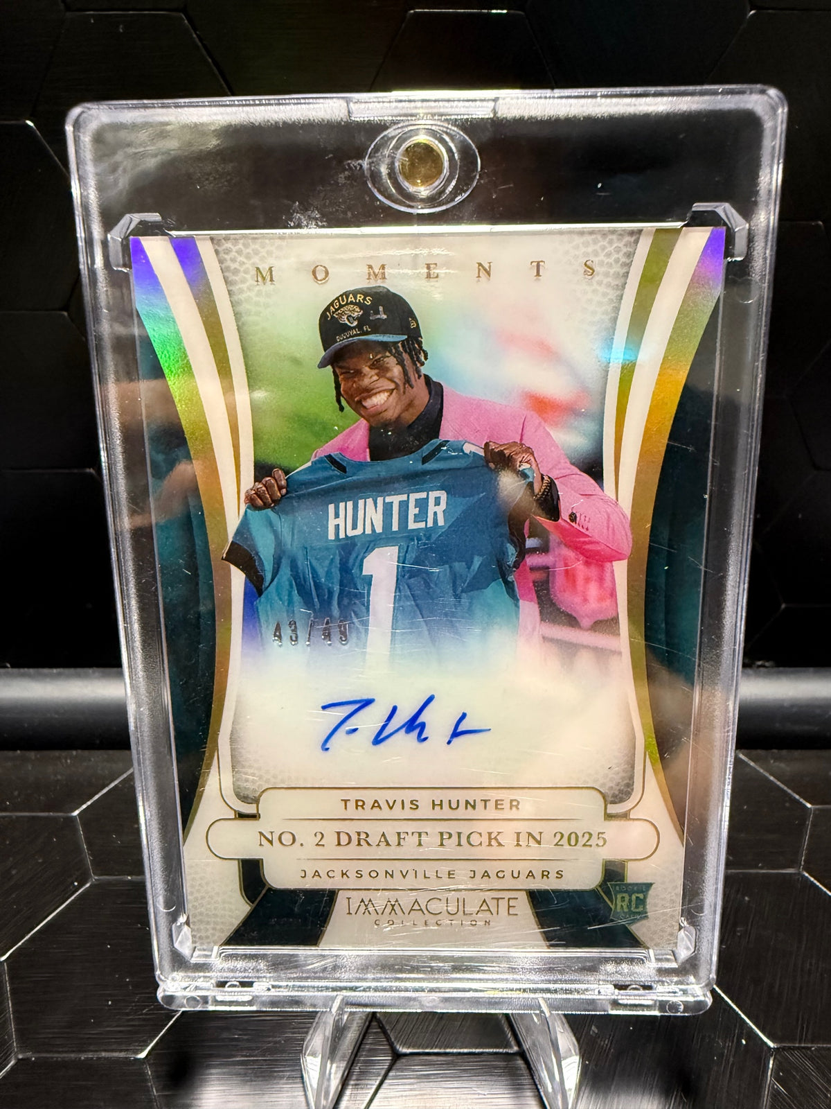 2025 Immaculate Travis Hunter #IMA-THR Moments Auto RC 43/49