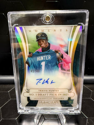 2025 Immaculate Travis Hunter #IMA-THR Moments Auto RC 43/49