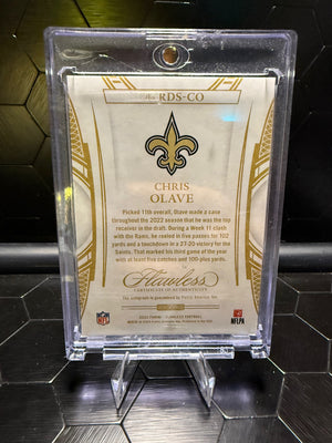 2022 Panini Flawless Chris Olave #RDS-CO Rookie Debut Signatures 19/25