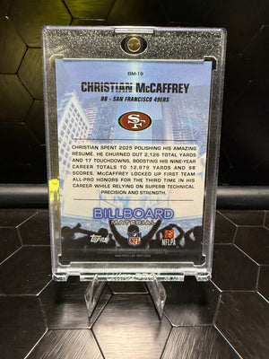 2026 Topps Flagship Christian McCaffrey #BM-19 Billboard Material