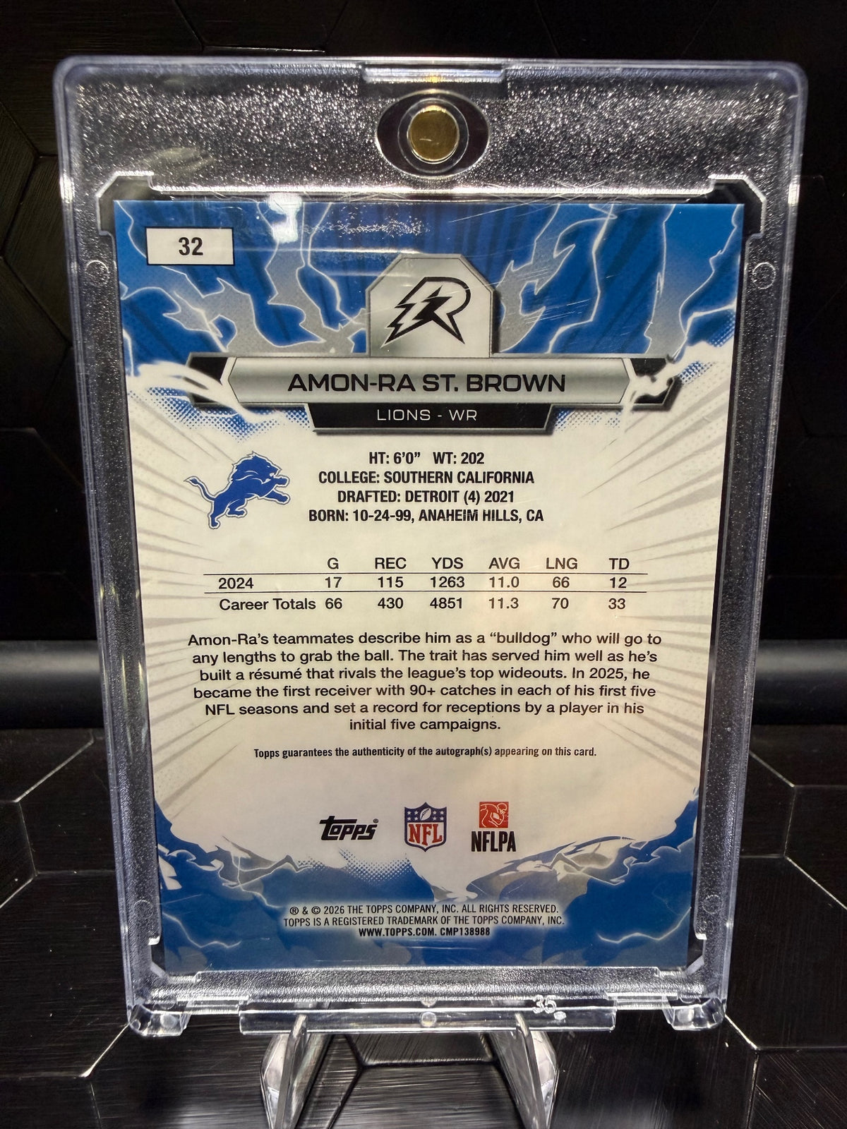 2025 Topps Resurgence Amon-Ra St. Brown #32 Autograph