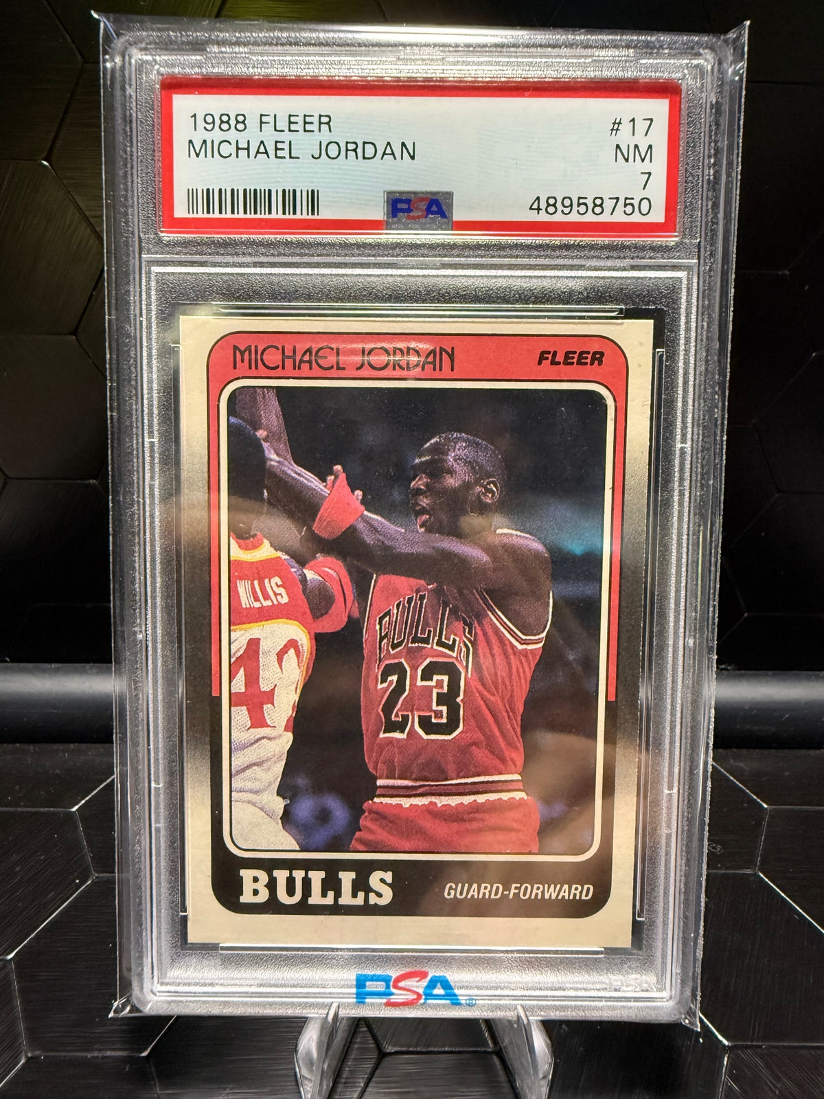 1988-89 Fleer Michael Jordan #17 PSA 7