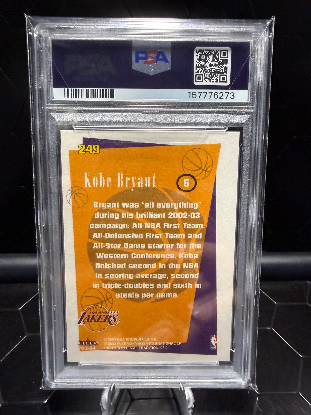 2003-04 Fleer Tradition #249 Kobe Bryant PSA 10