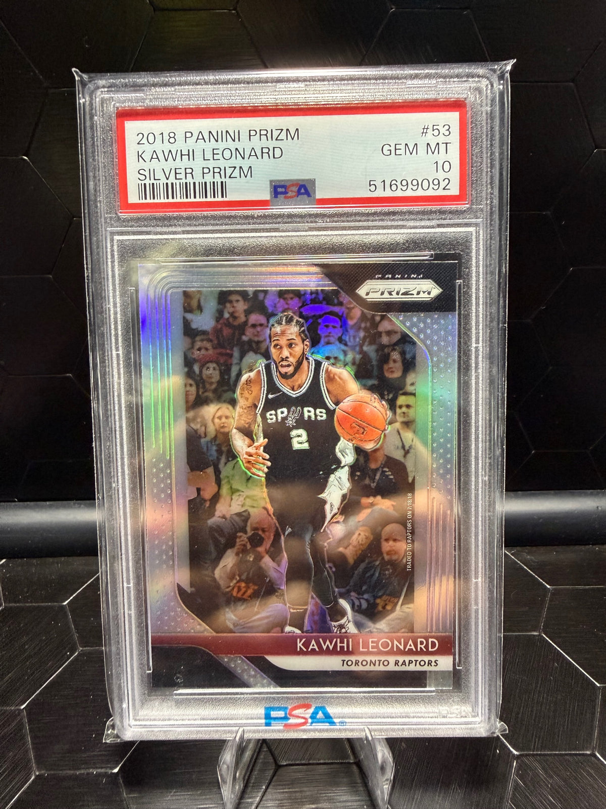 2018-19 Panini Prizm Kawhi Leonard #53 Silver Prizm PSA 10