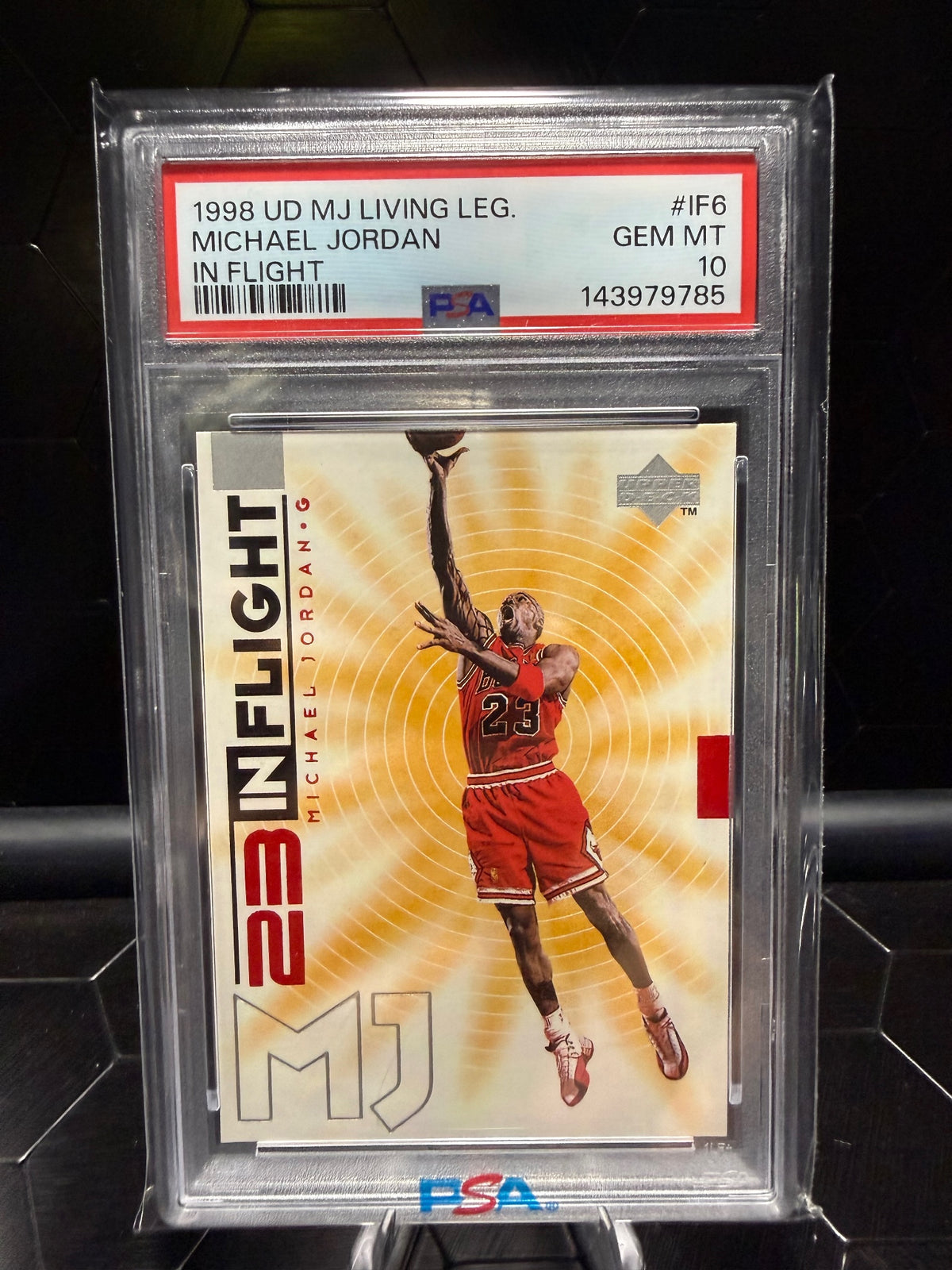 1998 UD Michael Jordan Living Legend #IF6 Michael Jordan In-Flight PSA 10
