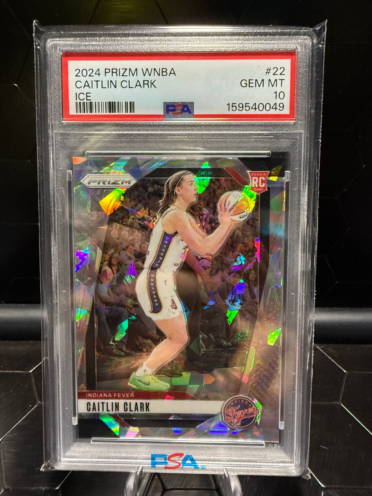 2024 Panini Prizm WNBA Caitlin Clark #22 Ice Prizm RC PSA 10
